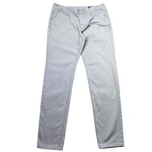 Bonobos Mens Sz 32 Slim Straight Gray Cotton Casual Chino Pants Boho Preppy‎